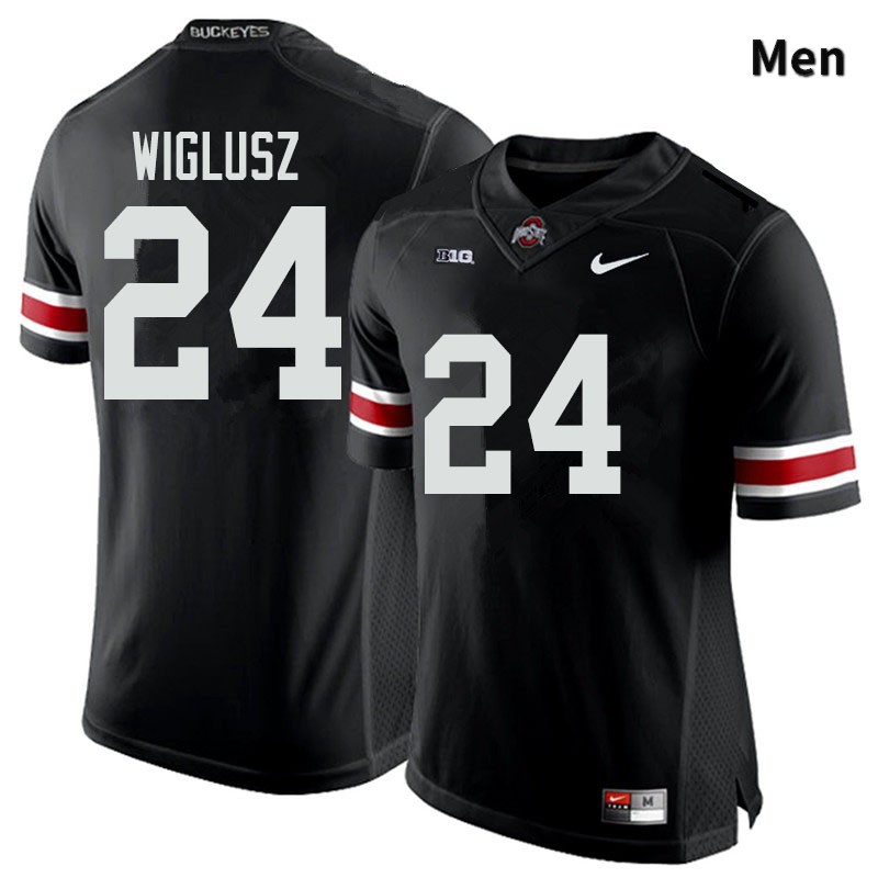 Ohio State Buckeyes Sam Wiglusz Men's #24 Black Authentic Stitched College Football Jersey
